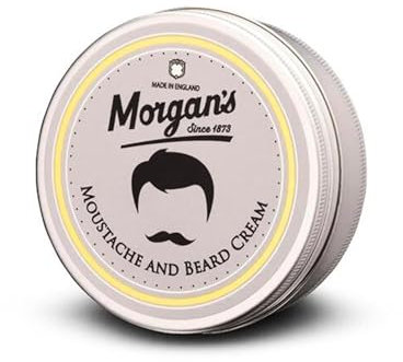 Morgan's Pomade Crema per Baffi e Barba, Crema Idratante e Ammorbidente per Tutte le Lunghezze della Barba, con Oli Naturali, Aloe Vera e Cheratina 75ml