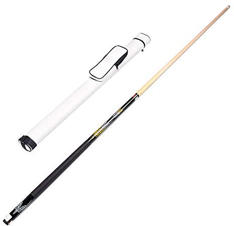 Pool Cue,58-Inch 18-20 Oz 11.75mm Maple Pool Cue Stick Billiard Room Accessories,Grip Diameter 30mm,for Nine Balls Black Eight/Black/White Bucket
