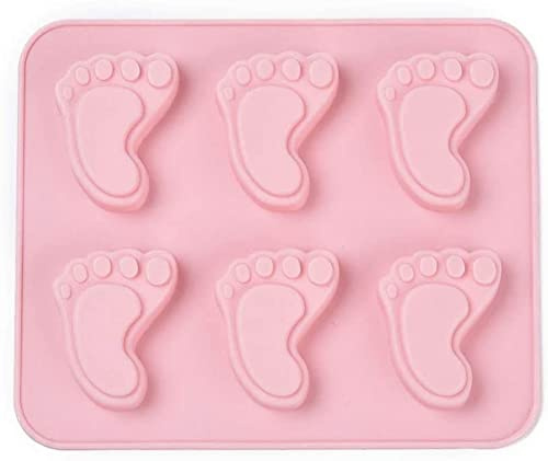 Selecto-Moldes de silicona de grado alimenticio para hornear pies de bebé, moldes de Fondant para manualidades, decoración de pasteles, Chocolate, dulces, fabricación de joyas