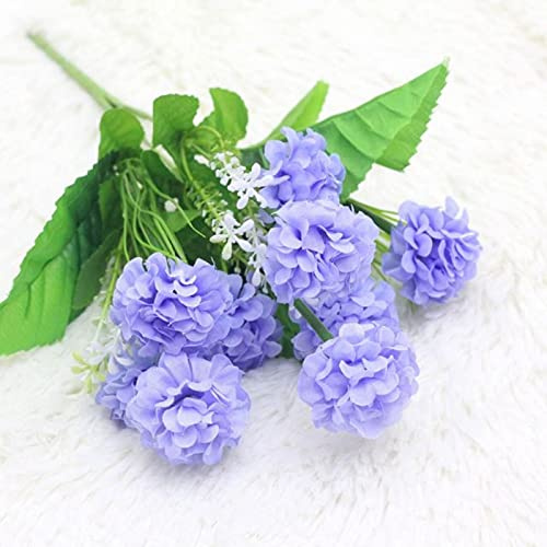 NICEY Nouveau 9 Grandes têtes de Fleurs artificielles Hortensia chrysanthème Boule Faux Soie Fleur Bricolage Maison Jardin fête de Mariage Boutique décoration