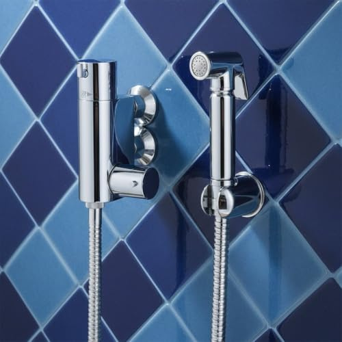 Nes Home Eva Chrome Bidet Douche & Mini Barre Thermostatique Kit Pulvérisateur Musulman Shataff