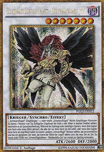 PGL2-DE012 - Schwarzflügelzähmer - Obsidianfalke Joe - Gold Secret Rare - DE - im Set mit Ultrapro Toploader - Yugioh