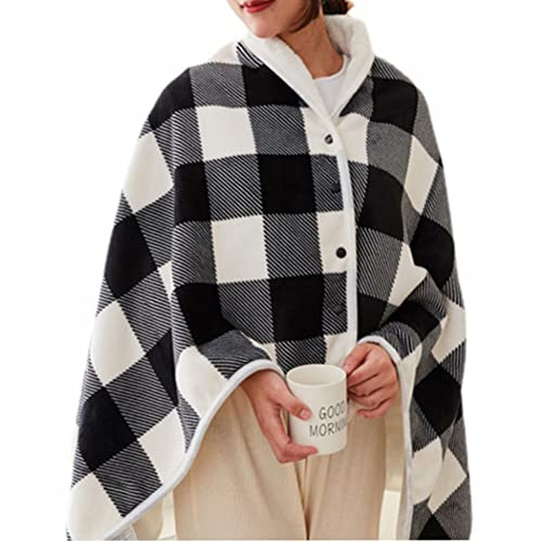 USB Electric Heating Shawl, Warm Shawl Heating Blanket Mink Velvet 3 Gears Adjustable Wearable Electric Blanket Multifunctional Timer Function Home Office Back Knee Warmer