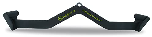 Nebula Power Bar Lat Pull Down Bar Attachments | Cable Pulley Machine System | At Home or Gym | For Weightlifting, Strength Training, Triceps, Back, Shoulders | 75cm Wide Neutral Grip