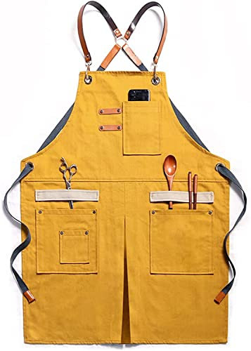 AKSHVA Arbeitsschürze Holzbearbeitung Werkzeugschürze for Tischler, strapazierfähige Werkstattschürze, wasserdichte Holzbearbeitungsschürze, gewachste Leinwandschürze (Color : C)
