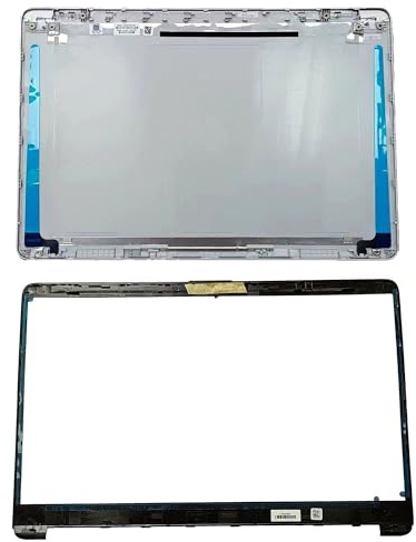 LTPRPTS Replacement Laptop LCD Back Cover Top Case Rear Lid and Front Bezel Frame for HP Pavilion 15S-DU 15S-DY 15S-DW L52012-001 L52014-001 Silver