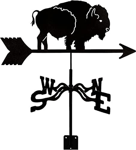 Girouette créative Noir Animal Girouette Durable en Acier Inoxydable Rétro Girouette Ferme Jardin Patio Cour Toit Montage Ornement Girouettes