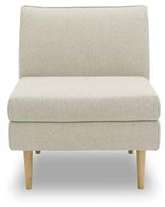 DOMO. collection Outdoor Sessel Element Juist, Holzfüße, beige | Sessel Element mit hochwertigen Holzfüßen für individuelle Outdoor-Kombinationen, 70 x 82 x 82 cm (BxTxH)