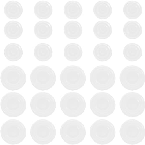 GORGECRAFT 80 Patins Antidérapants Ronds Transparents Non Adhésifs pour Dessus de Table en Verre de 18 et 24 mm pour Empêcher Les Mouvements Coulissants Ventouse Transparente D'Armoires Miroirs