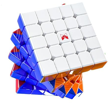 Bukefuno QY Toys Hong X Man 5x5 Magnetischer Kugelkern UV Speed Cube 2024 | Aufkleberloses Flaggschiff, beschichtet, 12,7 x 12,7 x 12,7 cm, glattes Drehen, exzellentes Eckenschneiden, stabile Kontrolle