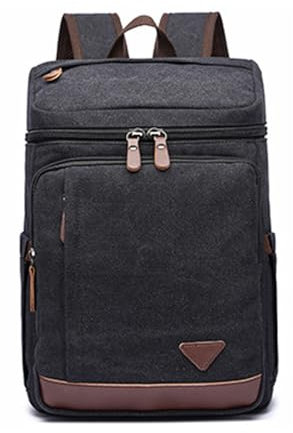 XINYASEE Herren Laptop Rucksack, Schulrucksack,Vintage Canvas Rucksack,Leichtgewicht Casual, Canvas Backpack,Casual Rucksäcke, Work School Camping Outdoor Sport (schwarz)