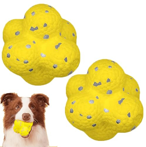 Donubiiu Kauzauber Ball für Hunde, Hundeball-Spielzeug für Aggressive Kauer,Hunde Ball für Große, Mittelgroße, Kleine Hunde (2 Stück)