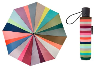 Remember Taschen-Regenschirm - geöffnet L 58cm, Ø 100 cm - Bunter Regenschirm