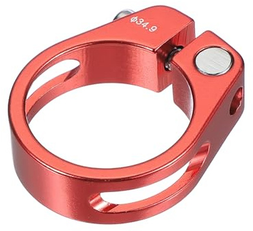 PATIKIL 34,9 mm Fahrradsattelstützenklemme Aluminiumlegierung Rot | Sattelrohrklemme Fahrrad-Schnellspannerklemme, Für Mountainbike Rennrad Getriebefahrrad Faltrad