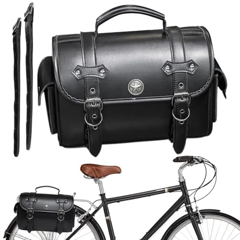 Sac latéral de moto, sacs de selle en cuir moto | Sac de queue de moto étanche,Bâche de selle de bain de grande capacité pour le cyclisme, sac de siège p