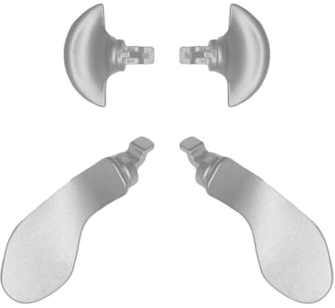 4 Pcs Metal Back Paddles for PS5 Edge Controller, Replacement Paddles for PS5 Edge Controller Rear Grip Parts,Interchangeable Metal Rear Button for PS5 DualSense Edge Controller(Silver) [video game]