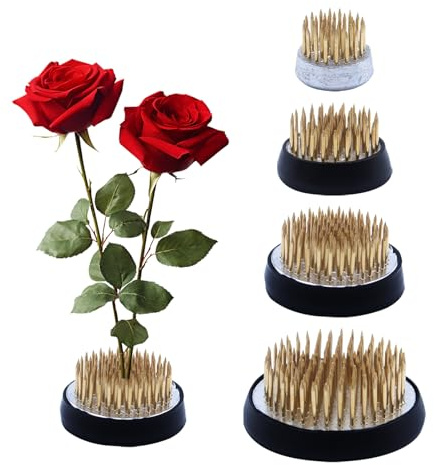 Zyluniy Steckigel Blumen, 4 Stück Ikebana Igel, 4 Größen Runder Blumenhalter aus Kupfer, Steckigel mit Gummidichtung für Floristen, Zuhause, Hotel, Büros und Teestuben (23mm/34mm/40mm/50mm)