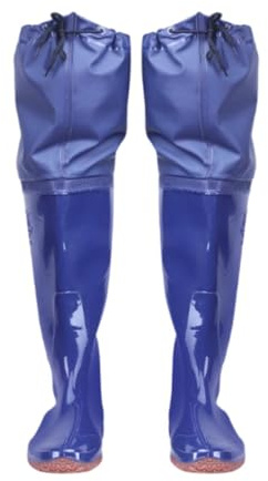 Milageto Hip Wader Hip Boots Breathable Anti-slip PVC Gardening Height 60cm for Men and Women River Boots Fishing Waders Wading Pants, Shoes 40 EUR Size