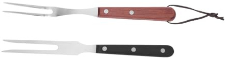 Cabilock 2 pièces Fourchettes à Viande Inox avec Manche Fourchettes Barbecue Portables pour Camping et Pique Outils Robustes et Sécurisés pour Grillades Plein Air