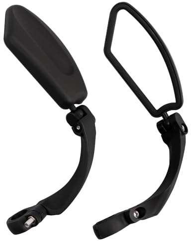 Bestgle 2PCS Miroir de Vélo, Retroviseur Trotinette Electrique, Retroviseur Velo Vtt, Réglable 360° HD Miroirs pour VTT, Motos et Velo Electriques - Pour Guidon 20 à 24 mm
