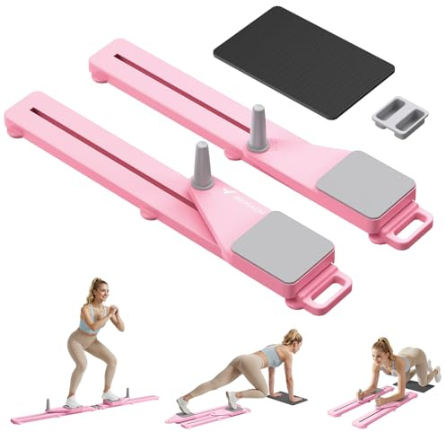 MERACH Reformer für Pilates– Pilates Board Multifunktions Bauchtrainer | Brett 120KG Klappbar, Pilates Reformer für Rumpf, Bauch, Arme & Beine, FitnessgeräTe für Zuhause Leise