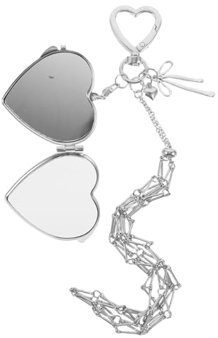 HAMPPLIES Taschenanhänger aus Edelstahlgeflecht Schlüsselanhänger mit Handtaschenanhänger Handtasche Charme Handtasche Anhänger Schlüsselbund Tasche Charme für Silver
