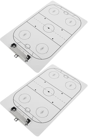 Toyvian 2 Tableros de Hockey para Entrenadores Pizarra Blanca de Borrado Seco Portapapeles Ligero y Portátil para Entrenamiento Deportivo Material para Equipos y Tácticas de Hockey