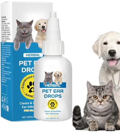 Rengöringsmedel Till Hundöron 60 Milliliter Skonsam Och Läckagesäker | Kattörondroppar För Hundvalp Kaninhare Katt Och Inomhus BakTrädOch