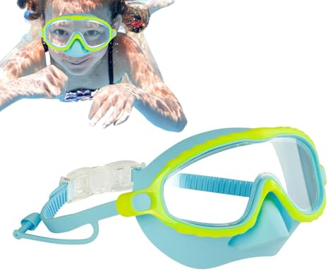 Gafas con Cubierta para la Nariz, 15,5 x 8 cm, Anti | de Comodidad Adaptable, de protección Mejorado, Gafas de Buceo para Piscina y esnórquel para niñas de 4 a 16 años