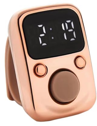 Contador de cuenta manual - Mini clicker digital de dedo de 1,3 pulgadas, contador de vueltas electrónico portátil, deporte recargable | Clicker inteligente impermeable para lavar a jóvenes, ancianos,
