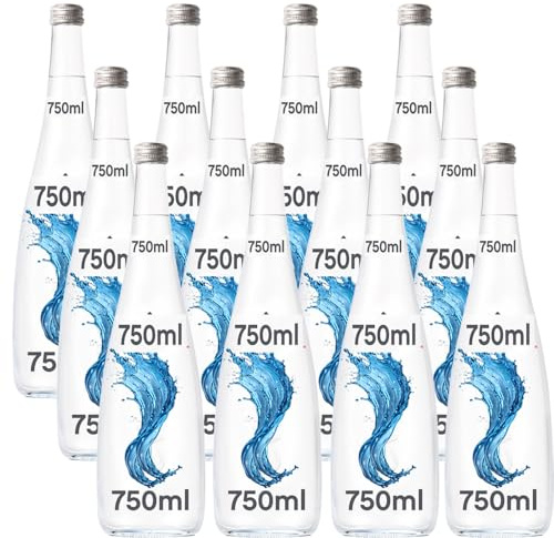 Still Natural Mineral Water in Glass Bottle 750ml – Premium Natural Spring Water – Pure Refreshing Hydration in Reusable Glass Bottle for Home, Dining & Everyday Use - evn (12 x Bottle)