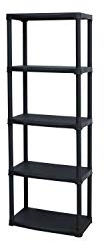 TOOD Etagere en résine 5 tablettes - Hauteur 176 cm Largeur 60 cm - Noir