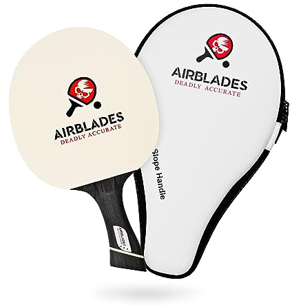 Professional Ping Pong Paddle with Hard Carry Case | Pro Table Tennis Racket | Table Tennis Paddle with Ergonomic Handle | 5 Blades of Wood with Premium Rubber and Sponge by AirBlades
