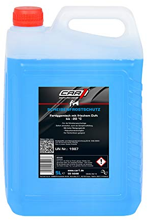CAR1 Scheibenfrostschutz -20° Scheibenklar Frontscheibe Heckscheibe Fertiggemisch Citrusduft Kanister 5L