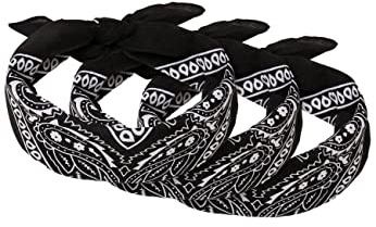 Urban Classics Unisex Bandana Bandana 3-Pack Black one Size