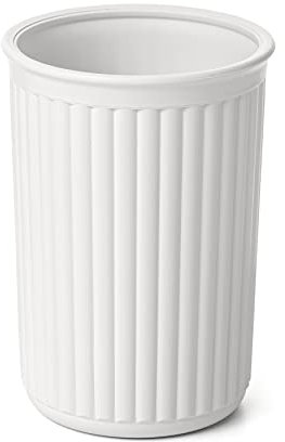 Tatay Vaso de Baño Baobab, de Plástico, Libre de BPA, Blanco Pergamon, Medidas 7,6 x 7,6 x 11 cm