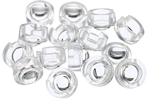 PATIKIL 13mm LED Convexa Lente, 15 Paquete 15 Grados Haz Ángulo Acrílico LED Óptica Convexo Condensador Lente para 1W 3W LED Lámpara Cuentas Infrarrojas Cámaras, Transparente
