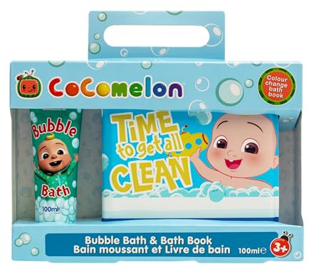 CoComelon Livre de bain et bain moussant – Coffret cadeau pour enfant – Coffret cadeau de bain – primé