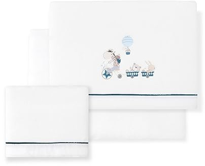 Interbaby - Juego de Sábanas Cuna 60x120 Coralina Estrellas Rosa | 3 Piezas: Encimera, Bajera Ajustable y Funda de Almohada | Microfibra Poliéster Ultrasuave