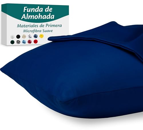 Kissenbezug 30x50 – Mikrofaser Oeko-TEX Zertifiziert – Dunkelblau – 2er Set Kissenbezüge für Kissen 30 x 50 Weich & Atmungsaktiv – Kissenhülle Hypoallergen und Waschbar mit Verdecktem Reißverschluss