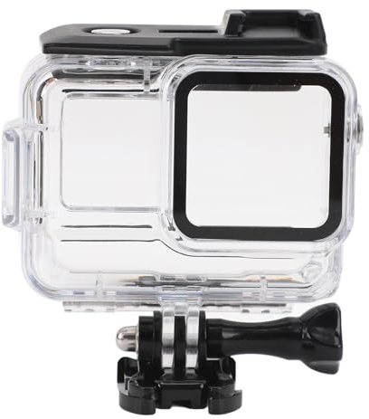 Custodia Impermeabile per Action Camera, Trasparente e Resistente, Protezione fino a 60m per Immersioni e Snorkeling, in PC e Acciaio Inossidabile, 1 Pezzo