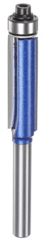 sourcing map Fraise à défoncer à garniture affleurante - Tige de 6 mm de diamètre - Profondeur de coupe de 3 cm - Roulement supérieur - Coupe droite - Fraise à défoncer en carbure pour panneaux de