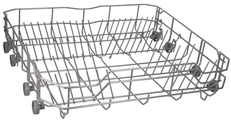 LUTH Premium Profi Parts Geschirrkorb unten kompatibel mit Amica 1022575 1030058 1035500 Unterkorb für Geschirrspüler Ersatzteil Metall Grau inkl. Rollen 522x502x175 mm