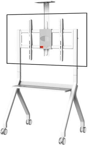 CUCKQUIC Smart Board-Ständer Für 42-75 Zoll Smart Whiteboard, Boden-TV-Ständer Mit Vier Feststellbaren Rädern, Design Für Büro, Klassenzimmer Und Zuhause B,42~75INCH