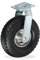 Relaxdays Ruota per Carrello Girevole 3.00-4, Rotella per Mobili e Carico da 120 kg, Gomma Gonfiabile, Nero Argentato, Acciaio