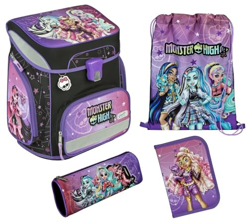 Scooli EasyFit Schulranzen-Set 5-teilig Monster High
