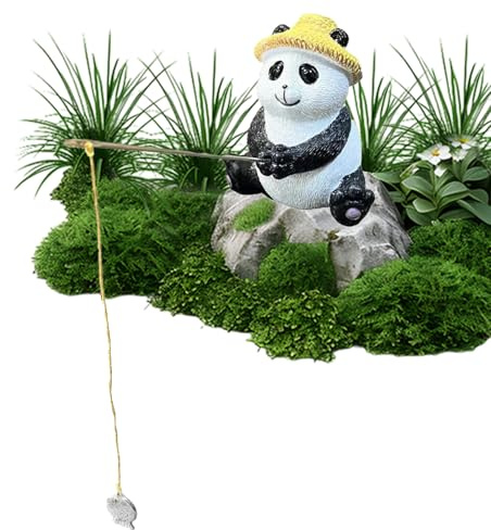 Figure Panda - Immagini divertenti per soggiorno e giardino | Decorazione in miniatura resistente alle intemperie per bagno, camera dei bambini, compleanno dei bambini e all'aperto | Idea regalo per