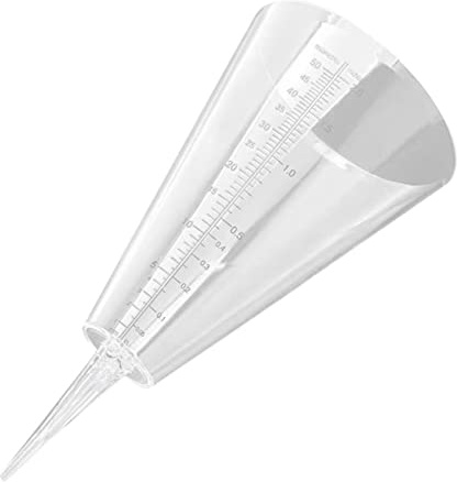 Kisangel Pluviomètre Conique Transparent pour Jardin Piquet de Mesure de Pluie avec Base Insérable en Plastique Gradué pour Extérieur et Pelouse, Outil Précis de Mesure des Précipitations