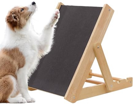 Hundklösbräda – klo skrapa med 3 justerbara höjder | klovårdsbräda för hundar, för tristess bekämpning träning inomhus utomhus resor trädgård och