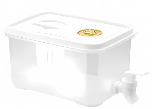 Distributore acqua trasparente per frigorifero da 5 litri con rubinetto a prova perdite Contenitore per bevande facile da riempire per brocca d ' acqua stabile per casa, cucina, ufficio